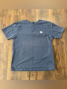 Carhartt Men's Short Sleeve Pocket T-Shirt Original Fit, Gray, Size M